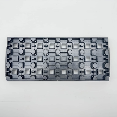 قیمت خوب جعبه های ماتریکس Jedec سفارشی مشکی صفحه پیچ کمتر از 0.76mm جعبه بسته بندی نیمه هادی آنلاین