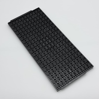 قیمت خوب سینی JEDEC استاندارد سفارشی، سینی های ماتریسی با اندازه جیب 9.9*6*1.57 میلی متر، سینی مواد MPPO ESD مشکی آنلاین